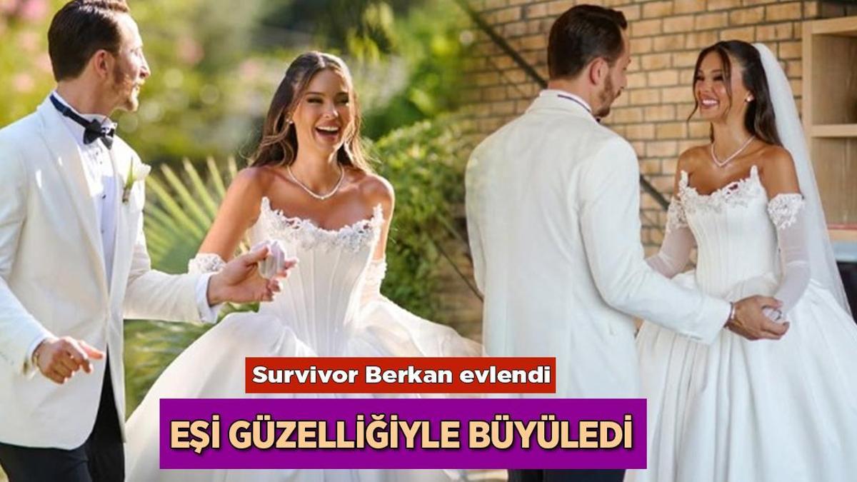 Haberler: Survivor Berkan Karabulut ve Miss Turkey güzeli Lale Onuk evlendi! Gelinliği sosyal medyada olay oldu